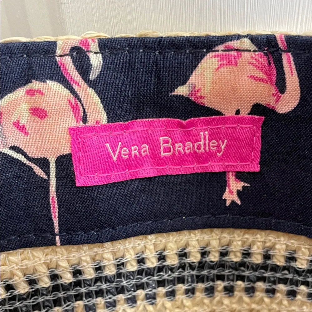 Vera Bradley Straw Flamingo Tote